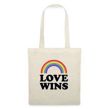 Love wins LGBT sort cadeaux droits pride - Sac en tissu - nature - Devant