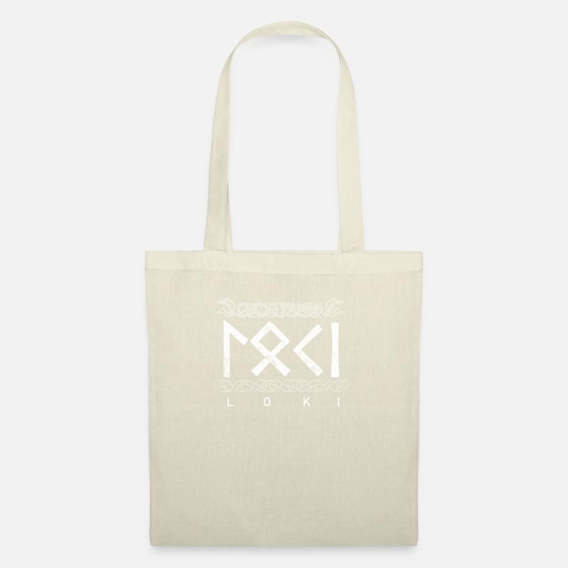 Loki Runic Script Medieval Market Vikings Valhalla - Tote Bag - nature