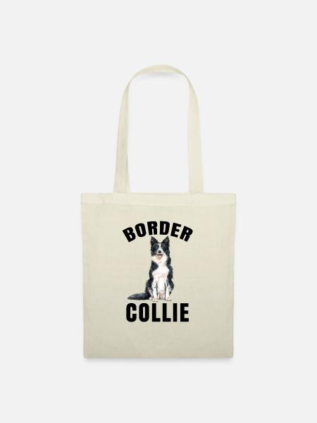 Border Collie - Border Collie Hund Geschenk - Stoffbeutel - Natur