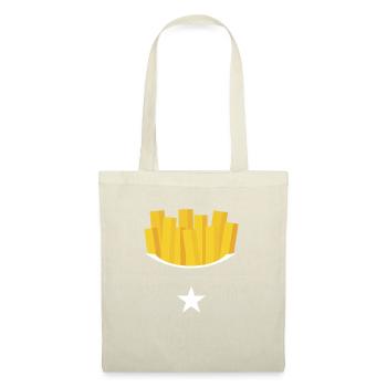 Pommes Kostüm Pommes Frites Verkleidung - Stoffbeutel - Natur - Vorne