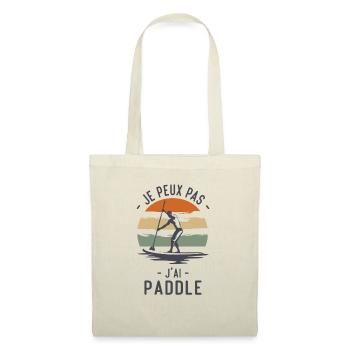 Je peux pas j'ai Paddle humour cadeau - Sac en tissu - nature - Devant