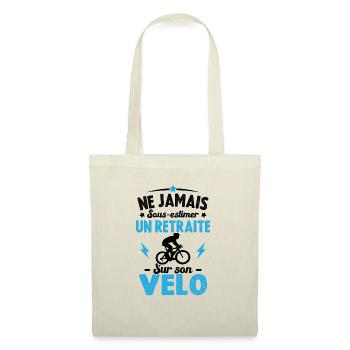 Un Retraité Sur Son Vélo Humour Retraite Cycliste - Sac en tissu - nature - Devant