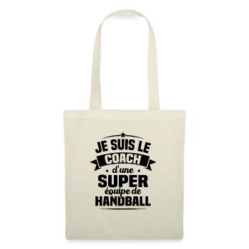 Je Suis Le Coach D'une Super Équipe De Handball - Sac en tissu - nature - Devant
