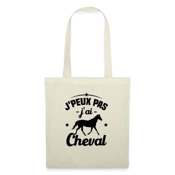 J'peux pas j'ai cheval - Sac en tissu - nature - Devant