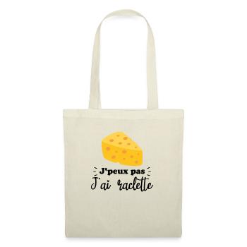 J'peux pas j'ai raclette - Sac en tissu - nature - Devant