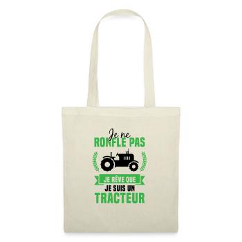 Je Rêve Que Je Suis Un Tracteur Cadeau Ferme - Sac en tissu - nature - Devant