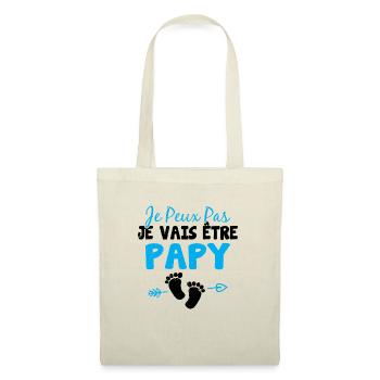 Je peux pas je vais être papy Cadeau Grand-père - Sac en tissu - nature - Devant