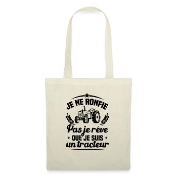 Je Rêve Que Je Suis Un Tracteur Cadeau Ferme - Sac en tissu - nature - Devant