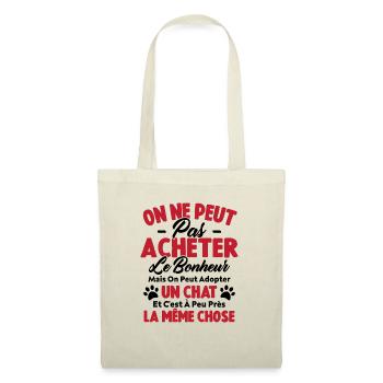 On peut adopter un chat Humour Cadeau - Sac en tissu - nature - Devant
