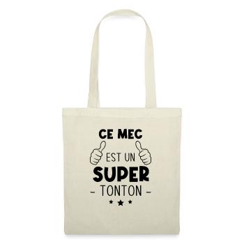 Ce mec est un super tonton, Cadeau oncle - Sac en tissu - nature - Devant