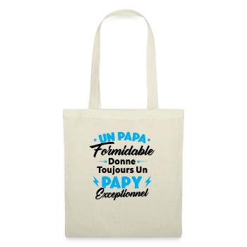 Cadeau pour grand-père - Un papy exceptionnel - Sac en tissu - nature - Devant