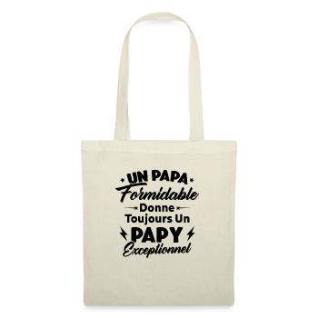 Cadeau pour grand-père - Un papy exceptionnel - Sac en tissu - nature - Devant