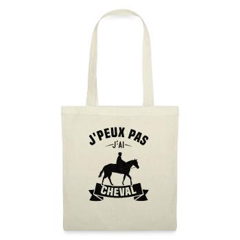 J'peux pas j'ai cheval - Sac en tissu - nature - Devant