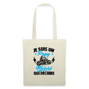 Je Suis Un Papy Motard Qui Déchire - Sac en tissu - nature - Devant