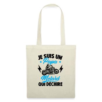 Je Suis Un Papa Motard Qui Déchire - Sac en tissu - nature - Devant