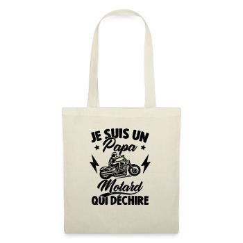 Je Suis Un Papa Motard Qui Déchire - Sac en tissu - nature - Devant