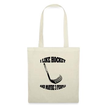 Eishockey Geschenk Wintersport Eishockeyteam - Stoffbeutel - Natur - Vorne