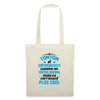 Tonton et Contrebassiste comme un tonton normal - Sac en tissu - nature - Devant