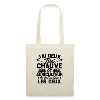 Chauve Agriculteur / Humour Cadeau Agriculture - Sac en tissu - nature - Devant