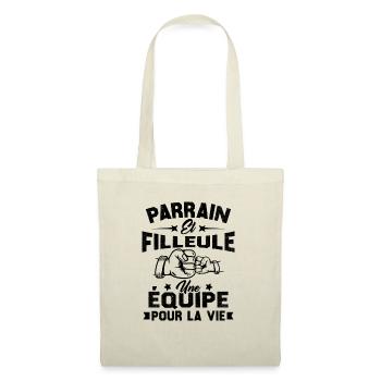 Parrain et Filleule une Équipe pour la Vie - Sac en tissu - nature - Devant