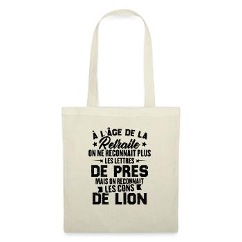 Cadeau D'humour Pour Les Retraités - Sac en tissu - nature - Devant