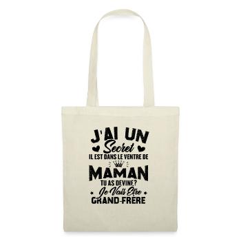Secret Cadeau Annonce Grossesse Grand-Frère - Sac en tissu - nature - Devant