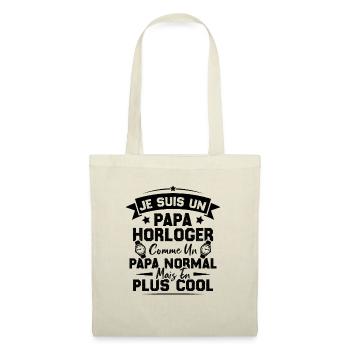 Je Suis Un Papa Horloger Comme Un Papa Normal - Sac en tissu - nature - Devant