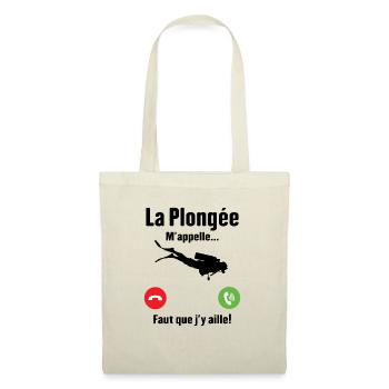 La plongée m'appelle cadeau humour plongeur - Sac en tissu - nature - Devant