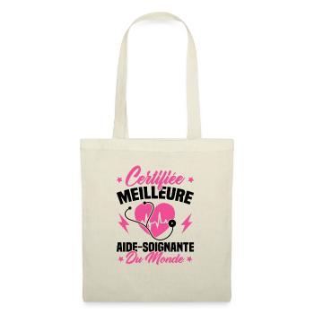 Certifiée meilleure aide-soignante du monde - Sac en tissu - nature - Devant