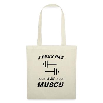 J peux pas j ai muscu - Sac en tissu - nature - Devant
