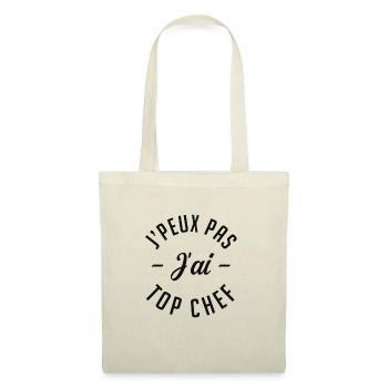 Je peux pas j'ai top chef. - Sac en tissu - nature - Devant
