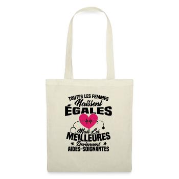 Les meilleures femmes deviennent aides-soignantes - Sac en tissu - nature - Devant