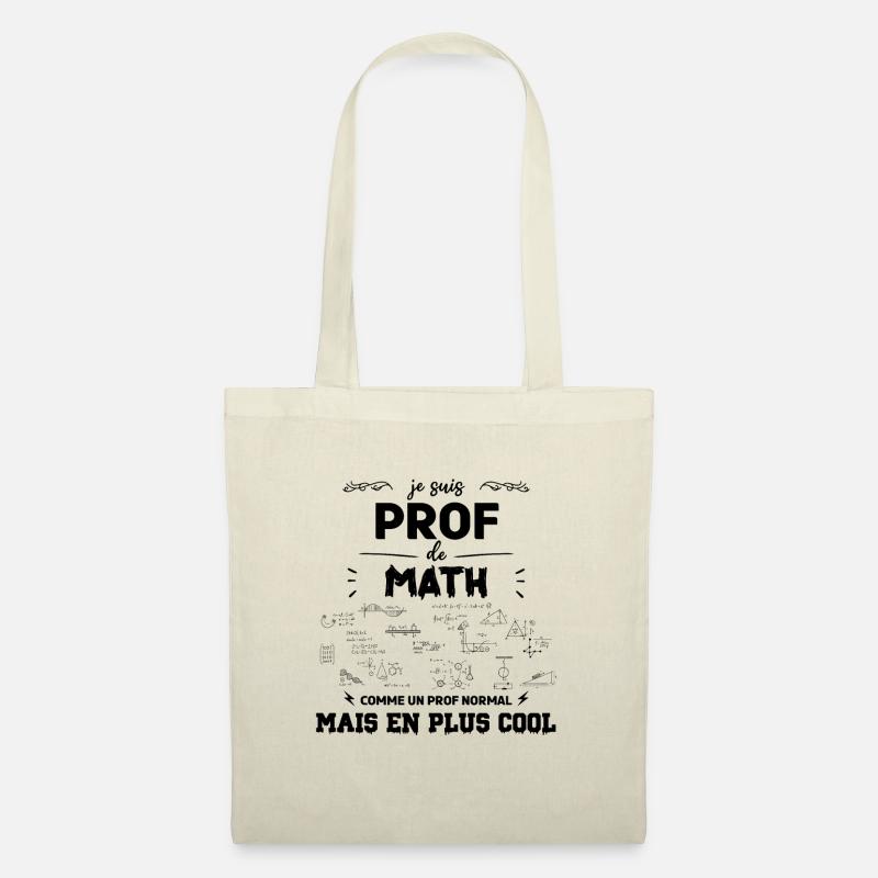 je suis prof de maths - Sac en tissu - nature