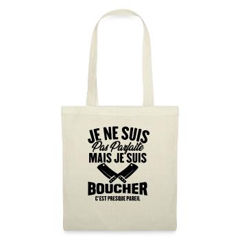 Je Ne Suis Pas Parfaite Mais Je Suis Boucher - Sac en tissu - nature - Devant