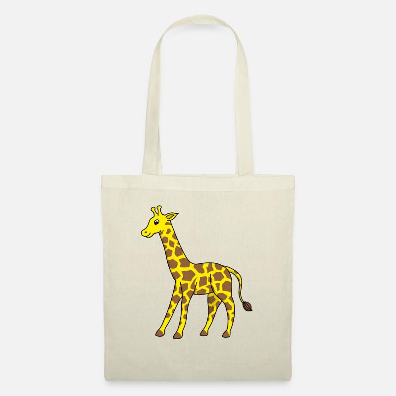 Giraffe Tiere Comic Kinder Geschenkidee - Stoffbeutel - Natur