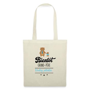 Bientôt grand père veuillez patienter, Futur papy - Sac en tissu - nature - Devant
