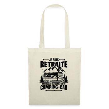 Je suis retraité et piloter un camping-car Cadeau - Sac en tissu - nature - Devant
