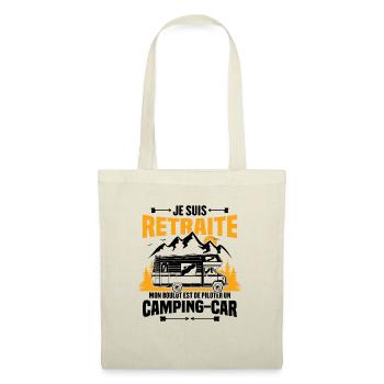 Je suis retraité et piloter un camping-car Cadeau - Sac en tissu - nature - Devant