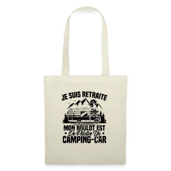 Je suis retraité et piloter un camping-car Cadeau - Sac en tissu - nature - Devant