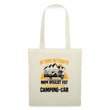 Je suis retraité et piloter un camping-car Cadeau - Sac en tissu - nature - Devant