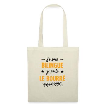 Je suis bilingue je parle le bourré - Sac en tissu - nature - Devant