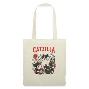 Catzilla Chat Mignon Humour Japon Sushi - Sac en tissu - nature - Devant
