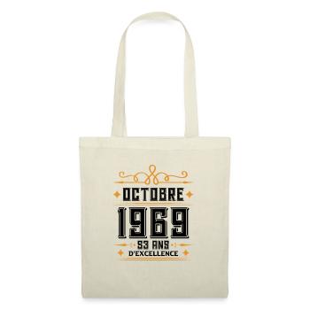 Octobre 1969 53 Ans d'excellence - Sac en tissu - nature - Devant
