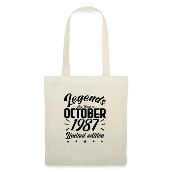 LEGENDS ARE BORN IN OCTOBER 1987 anniversary gift. - Tote Bag - nature - Front