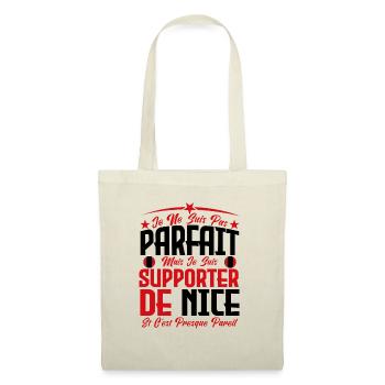 je ne suis pas parfait, supporteur de Nice . - Sac en tissu - nature - Devant