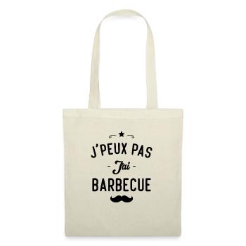 Je peux pas j'ai barbecue - Sac en tissu - nature - Devant