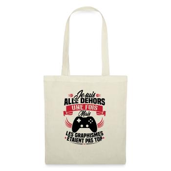 Humour cadeau console graphisme jeux vidéo - Sac en tissu - nature - Devant