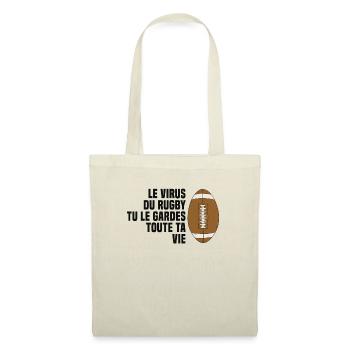 Le virus du Rugby tu le gardes toute ta vie - Sac en tissu - nature - Devant