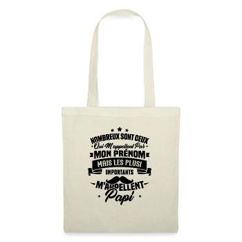 Les plus importants mappellent papi / Cadeau papi - Sac en tissu - nature - Devant