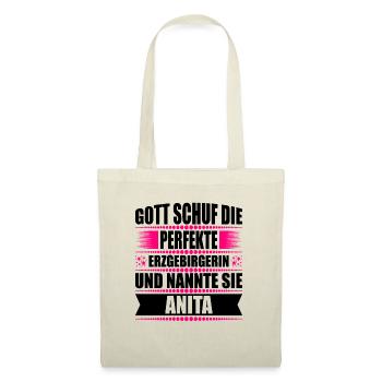 Erzgebirge Frau Namen Sachsen Anita - Stoffbeutel - Natur - Vorne